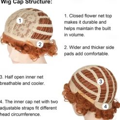 Adult Wig Short Curly Reddish Orange Wig Carnival Cosplay Costume Wig Halloween Wigs