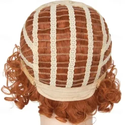 Adult Wig Short Curly Reddish Orange Wig Carnival Cosplay Costume Wig Halloween Wigs