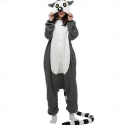 Adults' Animal Nightwear Onesie Costume Carnival Costume Cartoon Onesie Pajamas Kigurumi Pajamas Funny Costume For Men and Women Christmas Carnival Cartoon