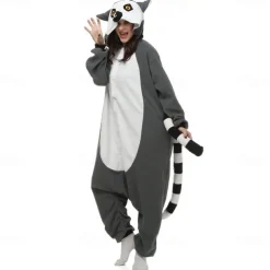 Adults' Animal Nightwear Onesie Costume Carnival Costume Cartoon Onesie Pajamas Kigurumi Pajamas Funny Costume For Men and Women Christmas Carnival Cartoon