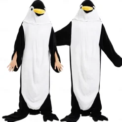 Adults' Animal Onesie Costume Carnival Costume Cartoon Penguin Onesie Pajamas Kigurumi Pajamas Charm Funny Costume For Men and Women Carnival Cartoon