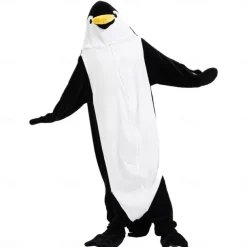 Adults' Animal Onesie Costume Carnival Costume Cartoon Penguin Onesie Pajamas Kigurumi Pajamas Charm Funny Costume For Men and Women Carnival Cartoon