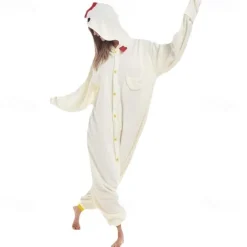 Adults' Animal Onesie Costume Carnival Costume Cartoon Cock / Chicken Onesie Pajamas Kigurumi Pajamas Charm Funny Costume For Men and Women Carnival Cartoon