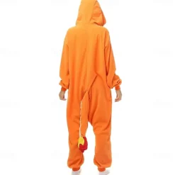 Adults' Cartoon Onesie Costume Carnival Costume Charizar Onesie Pajamas Kigurumi Pajamas Funny Costume For Men and Women Christmas Carnival New Year Cartoon
