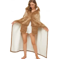 Adults' Character Bathrobe Nightwear Wearable Blanket Cartoon Onesie Pajamas Kigurumi Pajamas Cute For Men and Women Carnival Masquerade Cartoon