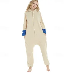 Adults' Character Group Costume Nightwear Onesie Costume Carnival Costume Shark Rabbit Bunny Snorlax Onesie Pajamas Kigurumi Pajamas Funny Costume For Men and Women Carnival Cartoon