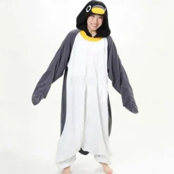 Adults' Character Nightwear Onesie Costume Carnival Costume Penguin Onesie Pajamas Kigurumi Pajamas Funny Costume For Men and Women Carnival Cartoon