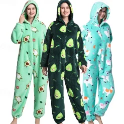 Adults' Character Nightwear Onesie Costume Panda Dinosaur Onesie Pajamas Kigurumi Pajamas For Men and Women Carnival Cartoon
