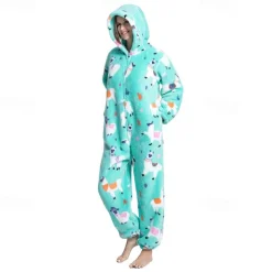 Adults' Character Nightwear Onesie Costume Panda Dinosaur Onesie Pajamas Kigurumi Pajamas For Men and Women Carnival Cartoon