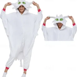 Adults' Character Nightwear Onesie Costume Carnival Costume Unicorn Bat Onesie Pajamas Kigurumi Pajamas For Men and Women Carnival Cartoon