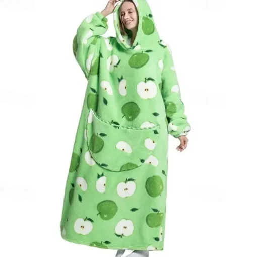 Adults' Character Oversized Hoodie Blanket Wearable Blanket With Pocket Shark Penguin Dinosaur Onesie Pajamas Kigurumi Pajamas For Men and Women Carnival Masquerade Cartoon