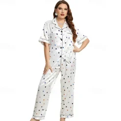 Adults' Heart Bathrobe Pajamas Nightwear Onesie Pajamas Kigurumi Pajamas Cosplay For Women's Dailywear Causal Cartoon