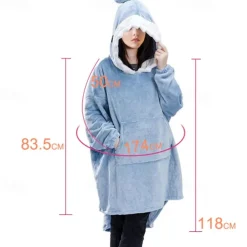 Adults' Solid Color Onesie Pajamas Oversized Hoodie Blanket Wearable Blanket With Pocket Onesie Pajamas Kigurumi Pajamas Cute For Men and Women Carnival Masquerade Cartoon