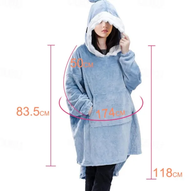 Adults' Solid Color Onesie Pajamas Oversized Hoodie Blanket Wearable Blanket With Pocket Onesie Pajamas Kigurumi Pajamas Cute For Men and Women Carnival Masquerade Cartoon