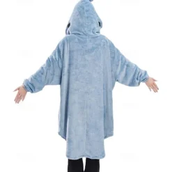 Adults' Solid Color Onesie Pajamas Oversized Hoodie Blanket Wearable Blanket With Pocket Onesie Pajamas Kigurumi Pajamas Cute For Men and Women Carnival Masquerade Cartoon