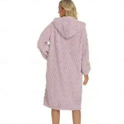 Adults' Solid Color Onesie Pajamas Oversized Hoodie Blanket Wearable Blanket With Pocket Onesie Pajamas Kigurumi Pajamas Cute For Men and Women Carnival Masquerade Cartoon