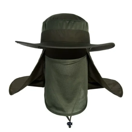Adults' Wide Brim Sun Hat Bucket Hat with Neck Face Flap Cover UV Protection Anti-Mosquito Hat for Fishing Hiking Outdoor