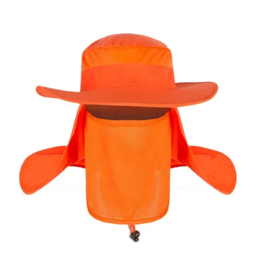 Adults' Wide Brim Sun Hat Bucket Hat with Neck Face Flap Cover UV Protection Anti-Mosquito Hat for Fishing Hiking Outdoor