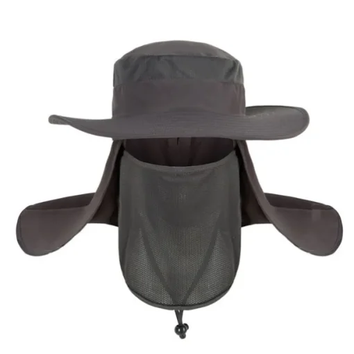 Adults' Wide Brim Sun Hat Bucket Hat with Neck Face Flap Cover UV Protection Anti-Mosquito Hat for Fishing Hiking Outdoor
