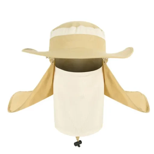 Adults' Wide Brim Sun Hat Bucket Hat with Neck Face Flap Cover UV Protection Anti-Mosquito Hat for Fishing Hiking Outdoor