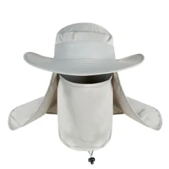 Adults' Wide Brim Sun Hat Bucket Hat with Neck Face Flap Cover UV Protection Anti-Mosquito Hat for Fishing Hiking Outdoor
