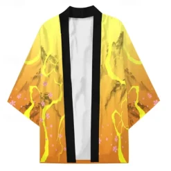 Agatsuma Zenitsu Kamado Tanjiro Rengoku Shinjurou Cartoon Kimono Anime 3D Harajuku Graphic Kawaii For Men's Adults' Carnival Masquerade Back To School 3D Print