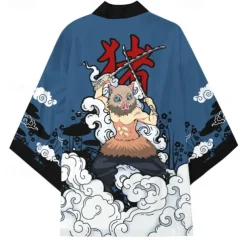 Agatsuma Zenitsu Kamado Tanjiro Rengoku Shinjurou Cartoon Kimono Anime 3D Harajuku Graphic Kawaii For Men's Adults' Carnival Masquerade Back To School 3D Print