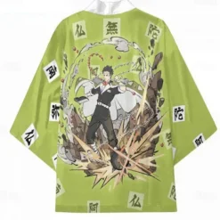 Agatsuma Zenitsu Kamado Tanjiro Rengoku Shinjurou Cartoon Kimono Anime 3D Harajuku Graphic Kawaii For Men's Adults' Carnival Masquerade Back To School 3D Print