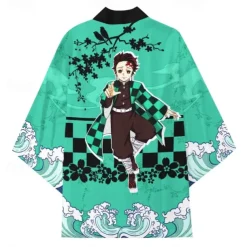 Agatsuma Zenitsu Kamado Tanjiro Rengoku Shinjurou Cartoon Kimono Anime 3D Harajuku Graphic Kawaii For Men's Adults' Carnival Masquerade Back To School 3D Print