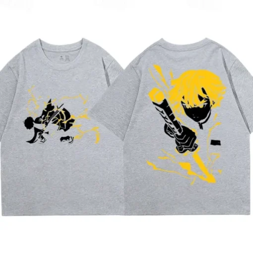 Agatsuma Zenitsu T-shirt Anime Graphic For Couple's Men's Women's Adults' Saint Patrick's Day Hot Stamping Casual Daily
