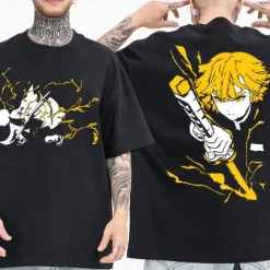 Agatsuma Zenitsu T-shirt Anime Graphic For Couple's Men's Women's Adults' Saint Patrick's Day Hot Stamping Casual Daily