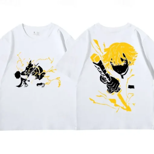 Agatsuma Zenitsu T-shirt Anime Graphic For Couple's Men's Women's Adults' Saint Patrick's Day Hot Stamping Casual Daily