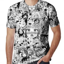 Ahegao Ahegao Cosplay Costume T-shirt Anime 3D Printing Harajuku Graphic For Men's Women's Adults' Back To School