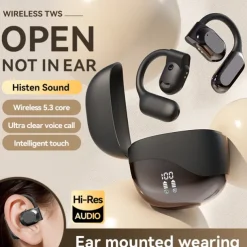 AI Translation Headset - Wireless Real-time translation in 144 languages Active noise cancellation Touch controls Condenser microphone Type-C charging for business travel and social interaction