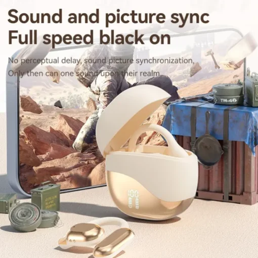 AI Translation Headset - Wireless Real-time translation in 144 languages Active noise cancellation Touch controls Condenser microphone Type-C charging for business travel and social interaction