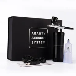Airbrush Kit Mini Portable Handheld Compressor With Air Brush Spray Gun For Makeup Cake Decorating Model Coloring Manicure Tattoo Drawing Art