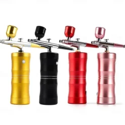 Airbrush Kit Mini Portable Handheld Compressor With Air Brush Spray Gun For Makeup Cake Decorating Model Coloring Manicure Tattoo Drawing Art