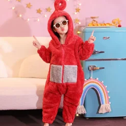 Alien Teletubbies Halloween Cosplay Costume Kigurumi Pajamas Onesies Cosplay Kid's Boys' Girls' Carnival Masquerade Mardi Gras Party / Evening Easy Halloween Costumes Dress Up