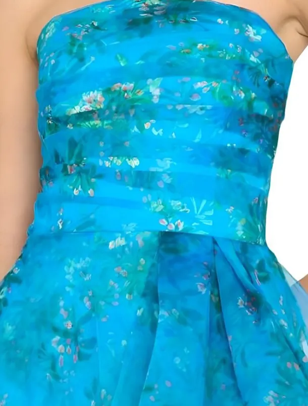 A-Line Evening Gown Celebrity Style Dress Formal Wedding Guest Floor Length Sleeveless One Shoulder Organza with Ruched Ruffles Slit Wedding Guest Dress