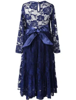 A-Line Floor Length Flower Girl Dress First Communion Girls Cute Prom Dress Lace with Lace Boho Lace Back Fit 3-16 Years dress to impress