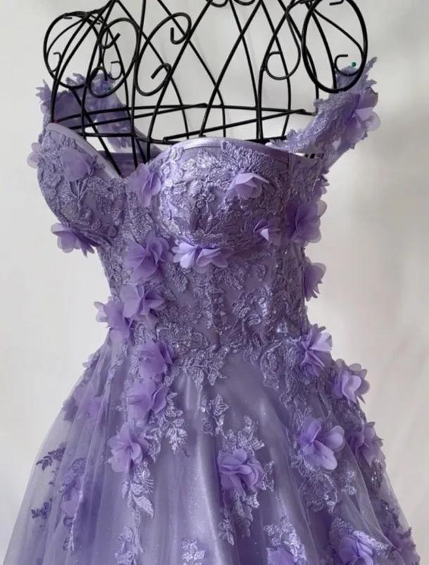 A-Line Prom Dresses Elegant Dress Formal Sweep / Brush Train Sleeveless Sweetheart Tulle with Pleats Sequin Appliques Masquerade Dress