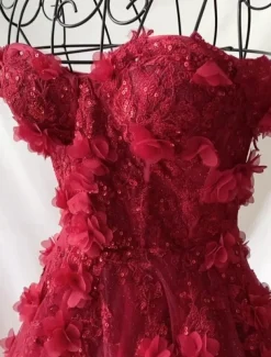 A-Line Prom Dresses Elegant Dress Formal Sweep / Brush Train Sleeveless Sweetheart Tulle with Pleats Sequin Appliques Masquerade Dress