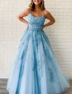 A-Line Quinceanera Dresses Elegant Dress Performance Christmas Floor Length Sleeveless Square Neck Chiffon Backless with Pleats