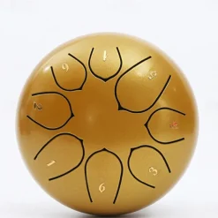 Alloy Steel Tongue Drum 6 Inch 8 Notes Hand Drums with Bag Sticks Music Book, Sound Healing Instruments for Musical Education Entertainment Meditation Yoga Zen Gifts