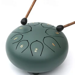 Alloy Steel Tongue Drum 6 Inch 8 Notes Hand Drums with Bag Sticks Music Book, Sound Healing Instruments for Musical Education Entertainment Meditation Yoga Zen Gifts