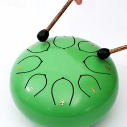 Alloy Steel Tongue Drum 6 Inch 8 Notes Hand Drums with Bag Sticks Music Book, Sound Healing Instruments for Musical Education Entertainment Meditation Yoga Zen Gifts