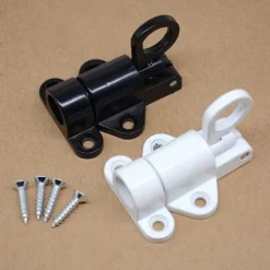 Aluminum Alloy Bolt Lock Self-Closing Automatic Latch Window Gate Security Pull Ring Spring Bounce Door Bolt Latch Lock