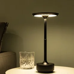 Aluminum Cordless Table Lamp Type-C Rechargeable Bedside Lamp with 3-Levels of Dimming Bedroom Living Room Restaurant