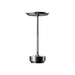 Aluminum Cordless Table Lamp Type-C Rechargeable Bedside Lamp with 3-Levels of Dimming Bedroom Living Room Restaurant