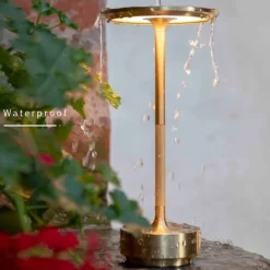 Aluminum Cordless Table Lamp Type-C Rechargeable Bedside Lamp with 3-Levels of Dimming Bedroom Living Room Restaurant